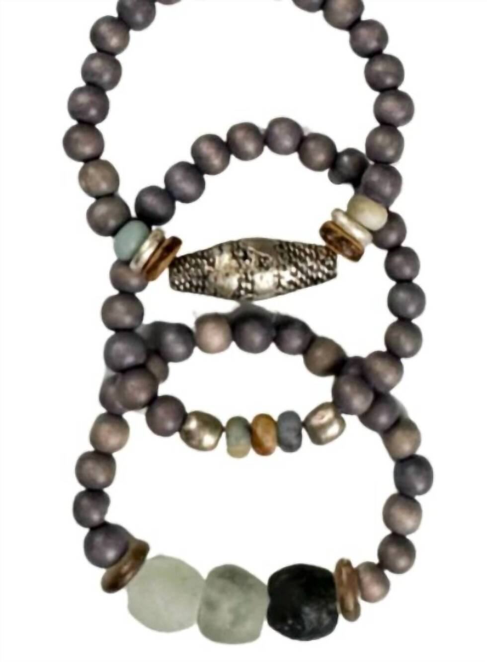 NEW TWINE & TWIG women's trio stack bracelet set in mountaintop